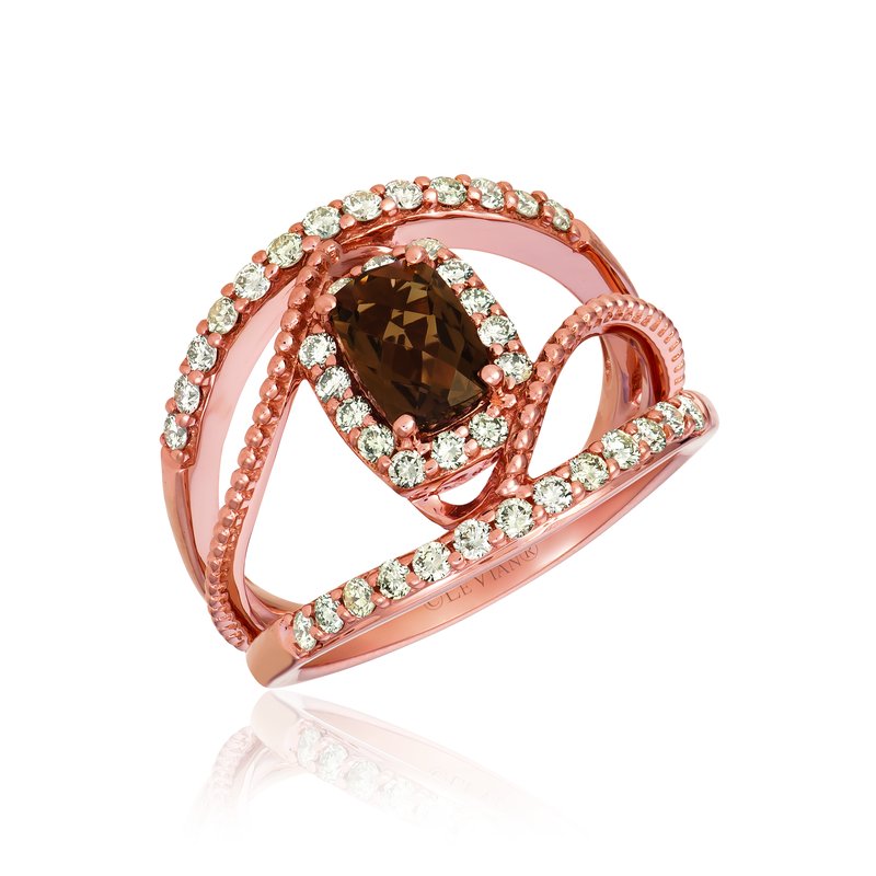 Le Vian 14K Strawberry Gold® Chocolate Quartz® 3/4 cts. Ring TQXI 23