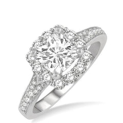 Parkplace Jewelers Cushion Shape Semi-Mount Halo Diamond Engagement Ring 223J3PPFHWG-SM