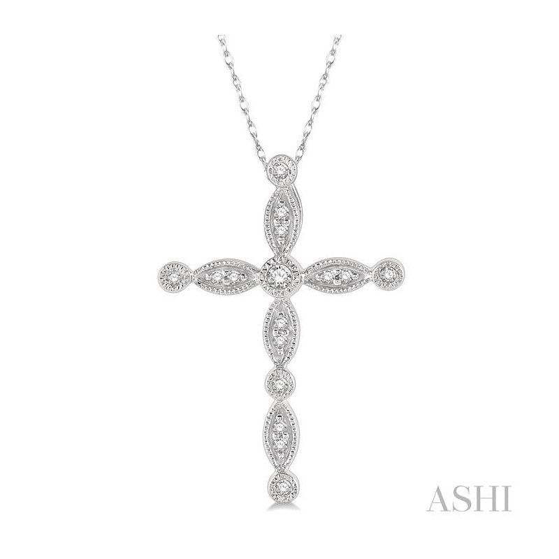 ASHI Cross Diamond Fashion Pendant 962A8PPTSPDWG