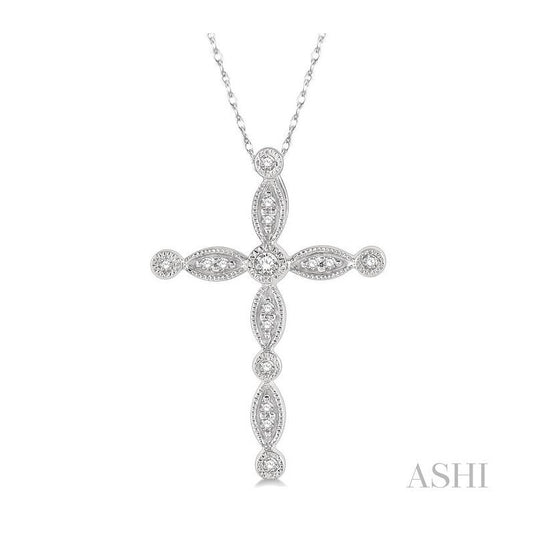 ASHI Cross Diamond Fashion Pendant 962A8PPTSPDWG