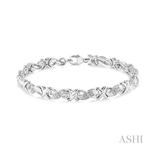 ASHI Silver Diamond Bracelet 85518PPSSSLTB