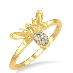 Parkplace Jewelers Stackable Bumble Bee Petite Diamond Fashion Ring 389B9PPFSYG