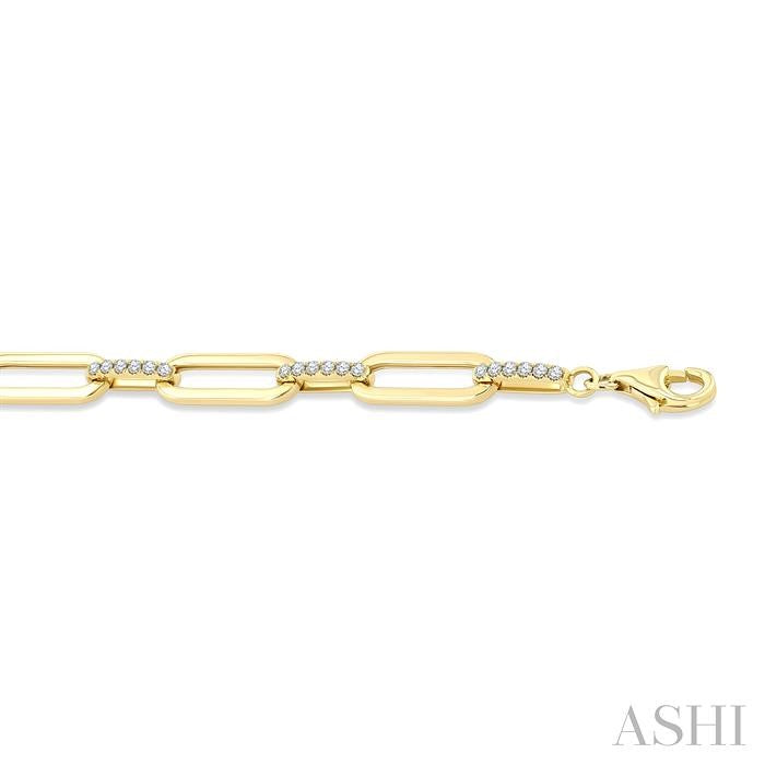 ASHI Paperclip Diamond Fashion Bracelet 7005VPPFGYG
