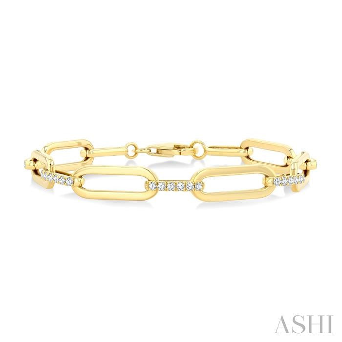 ASHI Paperclip Diamond Fashion Bracelet 7005VPPFGYG