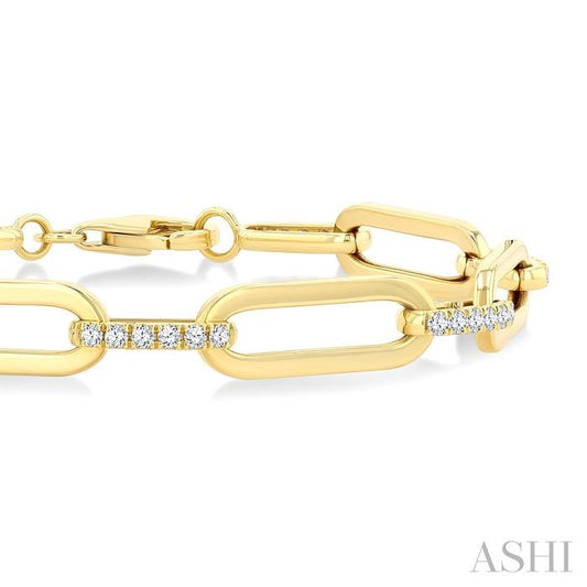 ASHI Paperclip Diamond Fashion Bracelet 7005VPPFGYG