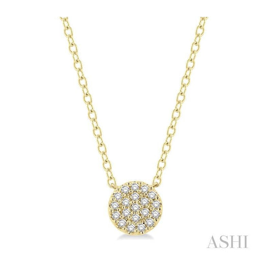 ASHI Disc Petite Diamond Fashion Pendant 646A8PPFSPDYG
