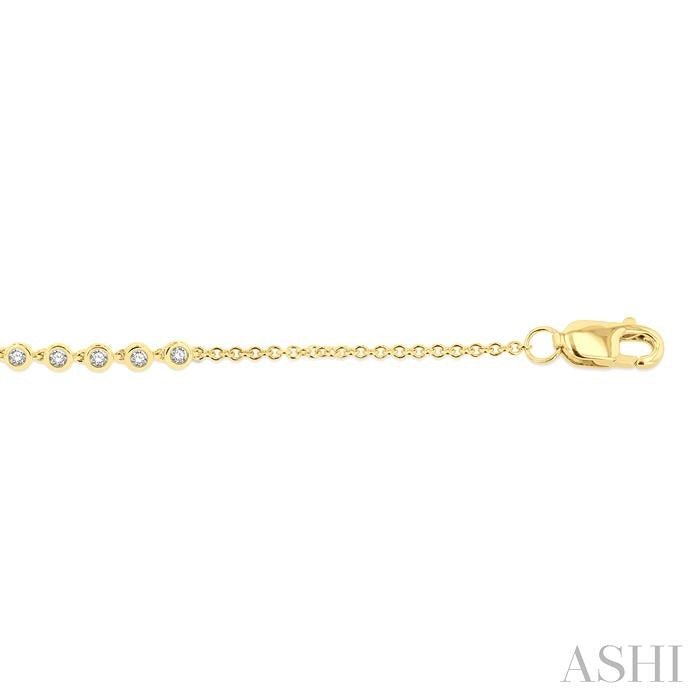 ASHI Bezel Set Petite Diamond Fashion Chain Bracelet 700E0PPTGYG