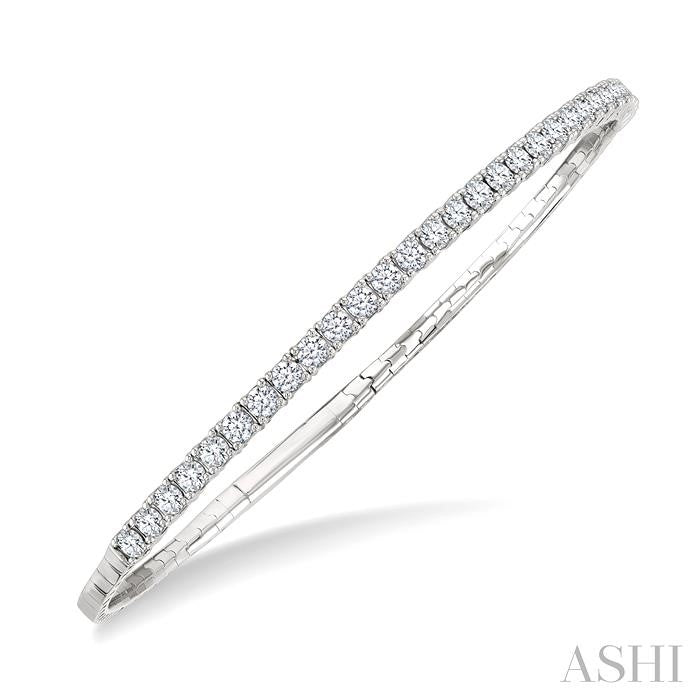 ASHI Diamond Halfway Straight Flex Bangle 700W0PPFGWG-2.00
