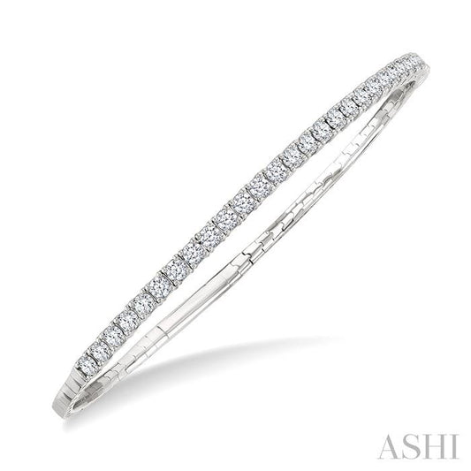 ASHI Diamond Halfway Straight Flex Bangle 700W0PPFGWG-2.00