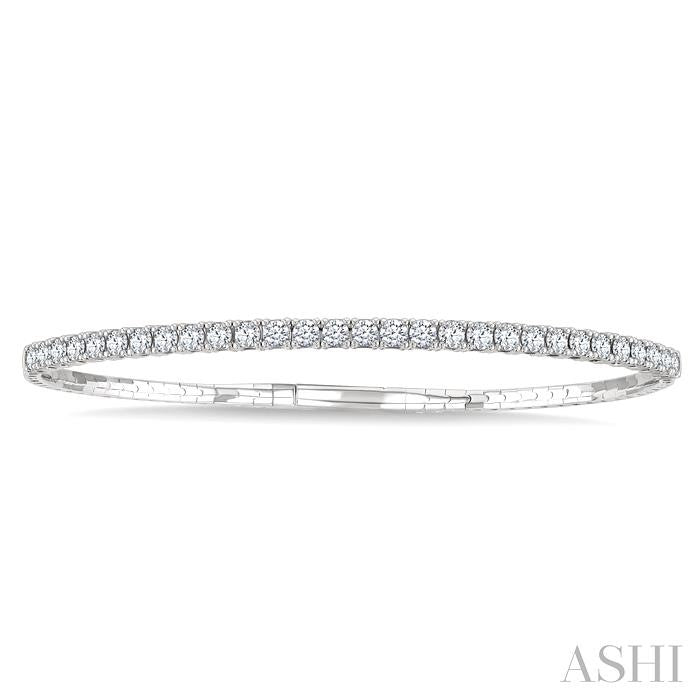 ASHI Diamond Halfway Straight Flex Bangle 700W0PPFGWG-2.00