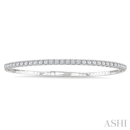 ASHI Diamond Halfway Straight Flex Bangle 700W0PPFGWG-2.00