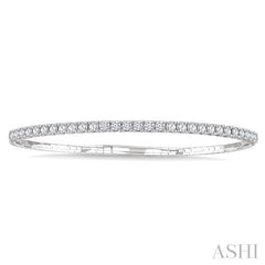 ASHI Diamond Halfway Straight Flex Bangle 700W0PPFGWG-2.00