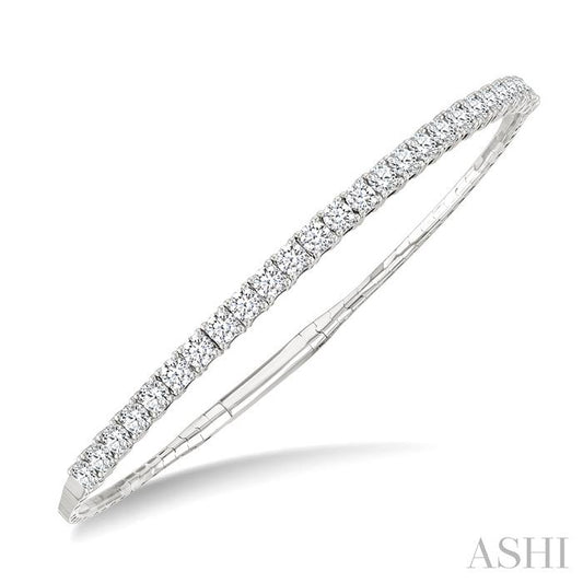 ASHI Diamond Halfway Straight Flex Bangle 700W0PPFGWG-3.00