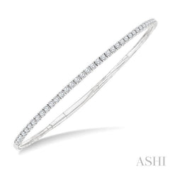 ASHI Diamond Halfway Straight Flex Bangle 700W1PPFGWG