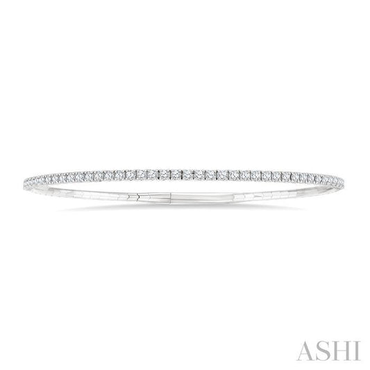 ASHI Diamond Halfway Straight Flex Bangle 700W1PPFGWG