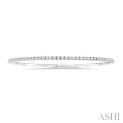 ASHI Diamond Halfway Straight Flex Bangle 700W1PPFGWG