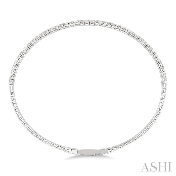 ASHI Diamond Halfway Straight Flex Bangle 700W1PPFGWG