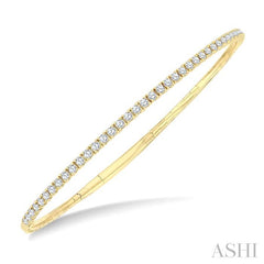 ASHI Diamond Halfway Straight Flex Bangle 700W1PPFGYG