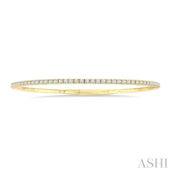 ASHI Diamond Halfway Straight Flex Bangle 700W1PPFGYG