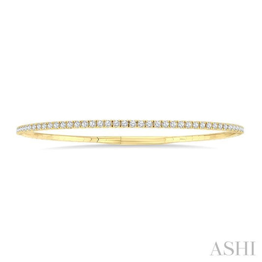 ASHI Diamond Halfway Straight Flex Bangle 700W1PPFGYG