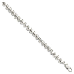 Quality Gold Sterling Silver Fancy Polished San Marco Bracelet QG3598-7.5