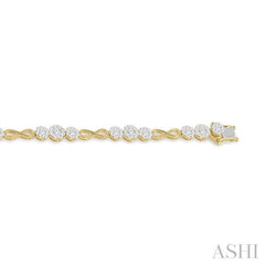 ASHI Lovebright Diamond Infinity Link Bracelet 70172PPFGYW