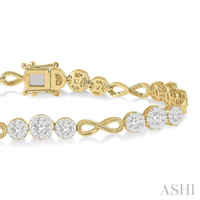 ASHI Lovebright Diamond Infinity Link Bracelet 70172PPFGYW