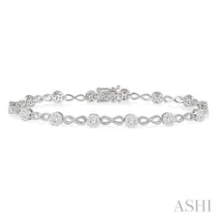 ASHI Lovebright Diamond Infinity Link Bracelet 70181PPFHWG
