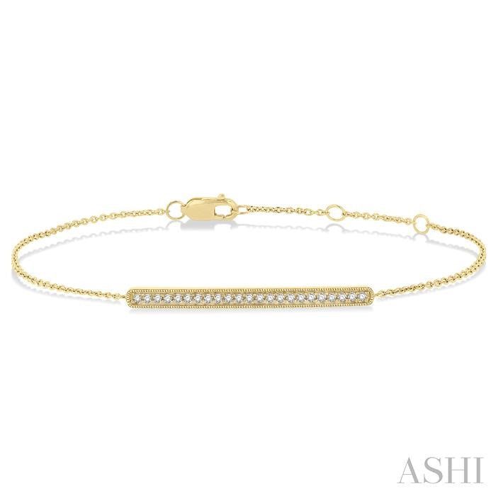 ASHI Bar Petite Diamond Fashion Chain Bracelet 701E0PPTGYG