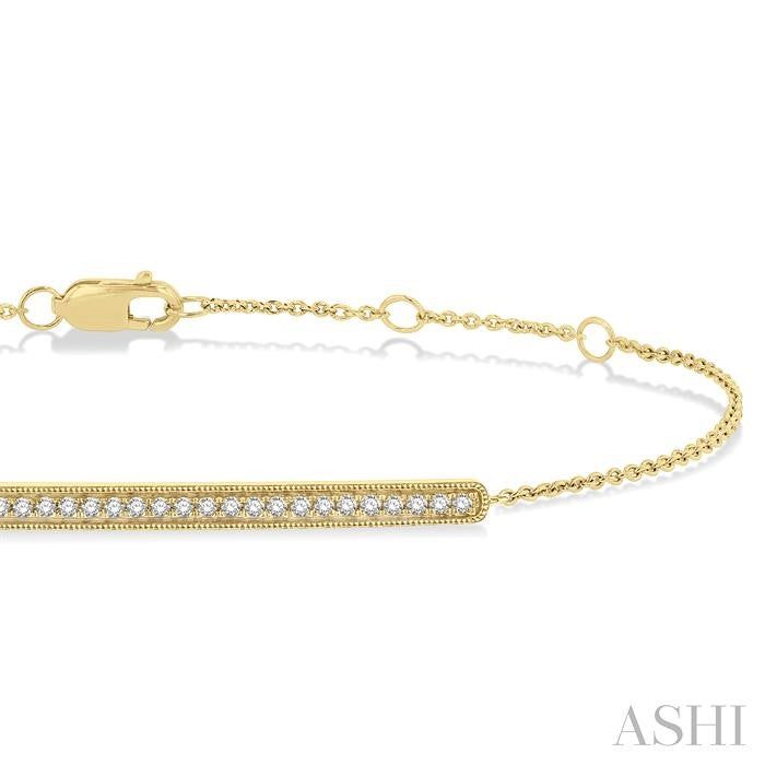 ASHI Bar Petite Diamond Fashion Chain Bracelet 701E0PPTGYG