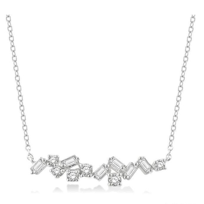 Parkplace Jewelers Scatter Baguette Diamond Fashion Necklace 9995UPPFHNKWG