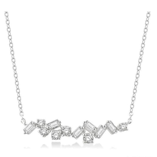 Parkplace Jewelers Scatter Baguette Diamond Fashion Necklace 9995UPPFHNKWG