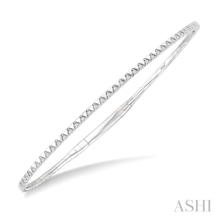 ASHI Diamond Halfway Triangle Flex Bangle 702W6PPFGWG