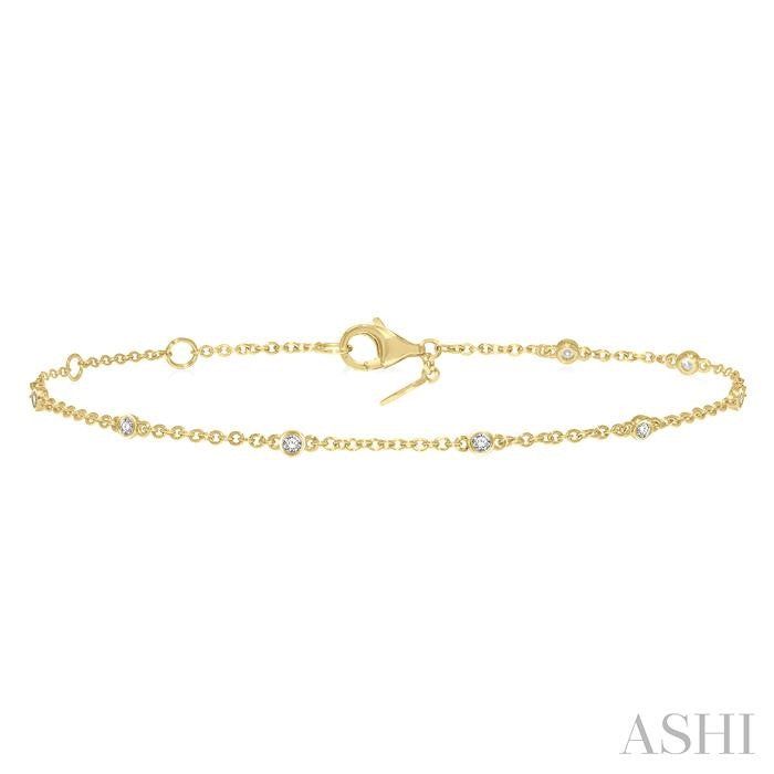 ASHI Diamond Station Chain Bracelet 703C0PPTGYG