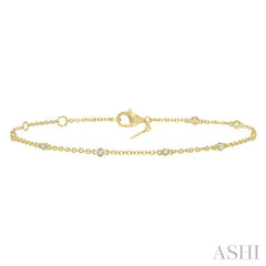 ASHI Diamond Station Chain Bracelet 703C0PPTGYG