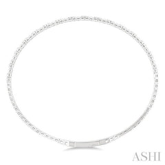 ASHI Diamond Halfway Bezel Bubble Flex Bangle 703W6PPFGWG