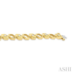 ASHI Hexagon Shape Diamond Fashion Bracelet 7043VPPFGYG
