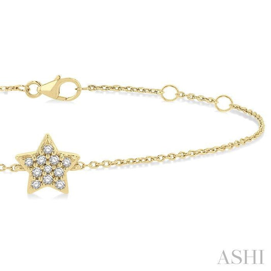 ASHI Star Petite Diamond Fashion Chain Bracelet 704E0PPTSYG
