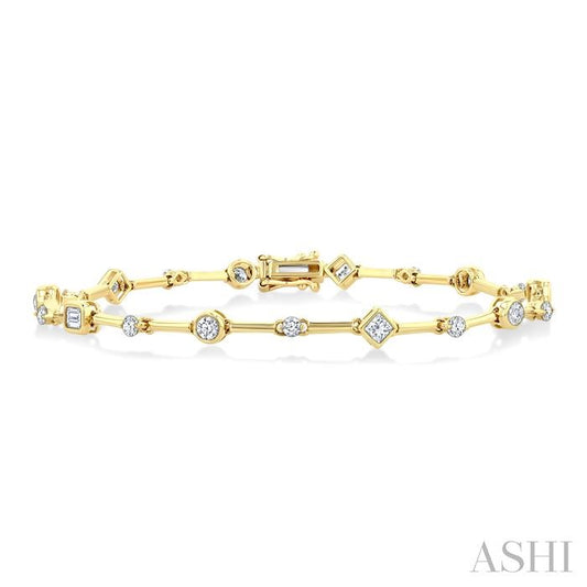 ASHI Mixed Shape Diamond Bracelet 70591PPFGYG
