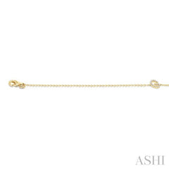 ASHI Block 'G' Initial Diamond Chain Bracelet 705A0PPTSYG-G