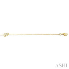 ASHI Heart Shape Petite Diamond Fashion Chain Bracelet 705E0PPTSYG