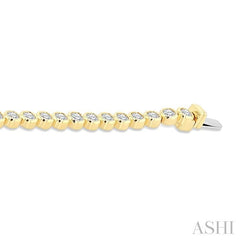 ASHI Round Shape Bezel Set Diamond Tennis Bracelet 70624PPFGYG-4.20-RD