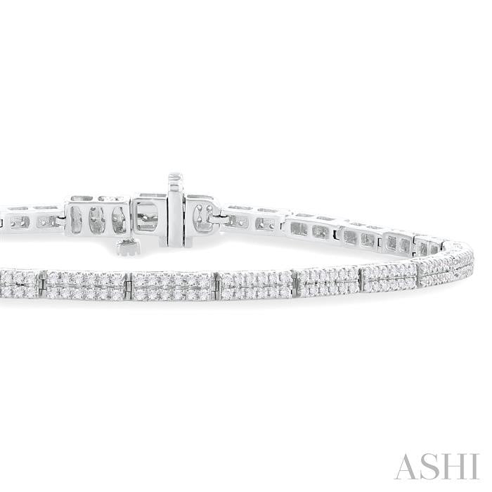 ASHI Double Row Diamond Tennis Bracelet 70641PPTGWG