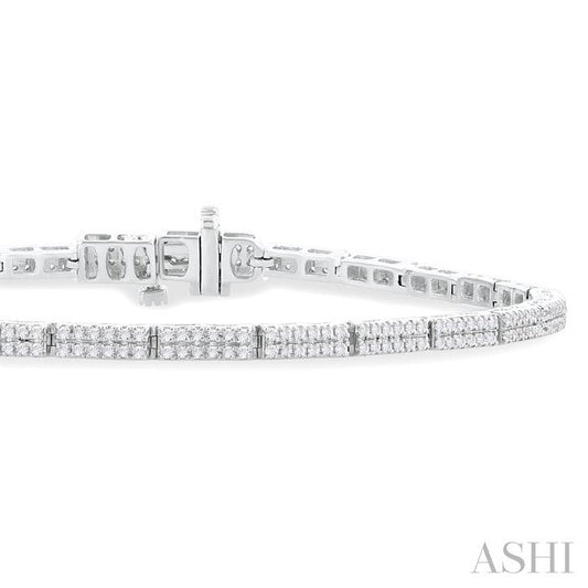 ASHI Double Row Diamond Tennis Bracelet 70641PPTGWG