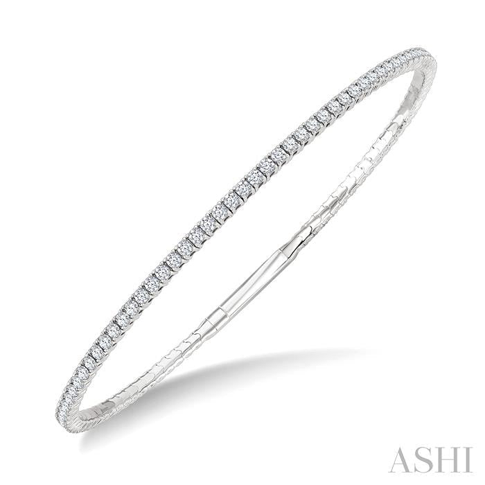 ASHI Diamond Fullway Straight Flex Bangle 706W0PPFGWG-2.00