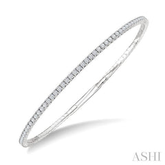 ASHI Diamond Fullway Straight Flex Bangle 706W0PPFGWG-2.00