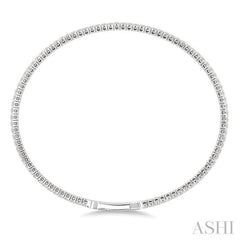 ASHI Diamond Fullway Straight Flex Bangle 706W0PPFGWG-2.00