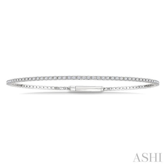 ASHI Diamond Fullway Straight Flex Bangle 706W1PPFGWG