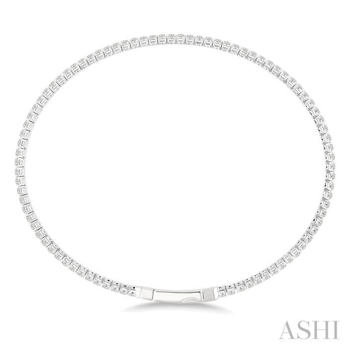 ASHI Diamond Fullway Straight Flex Bangle 706W1PPFGWG