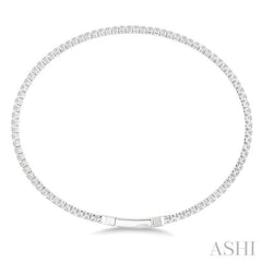 ASHI Diamond Fullway Straight Flex Bangle 706W1PPFGWG